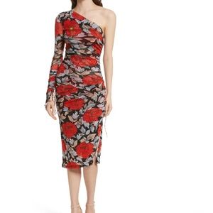 Diane Von Furstenburg rouched one shoulder dress